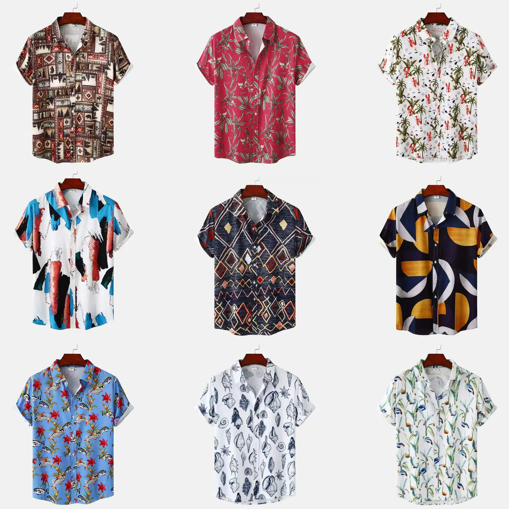 Men's Short Sleeve Casual Button Shirt
