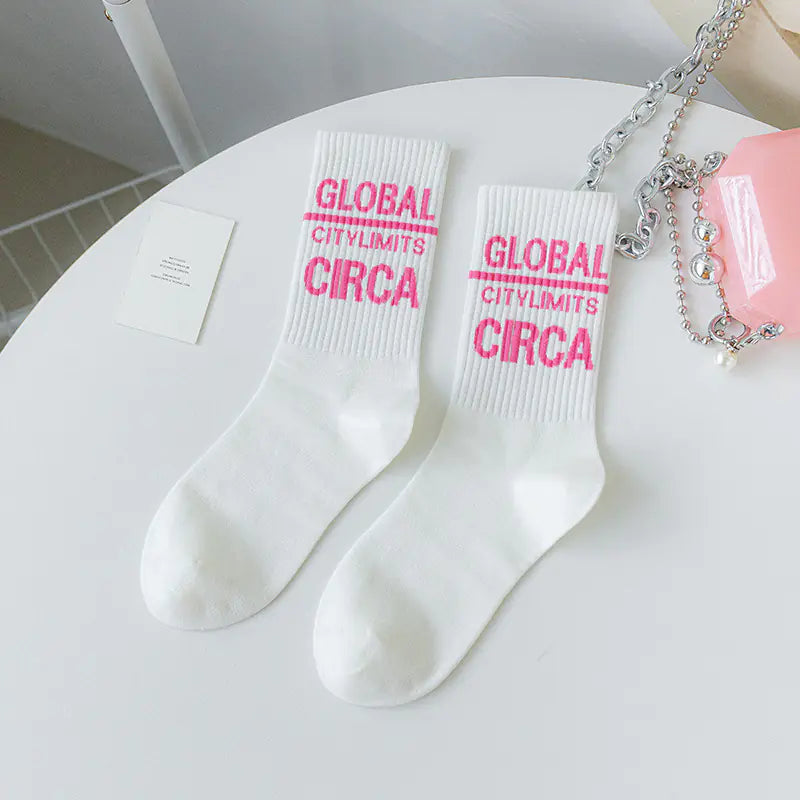Medium Length Cartoon Jacquard Socks for Women
