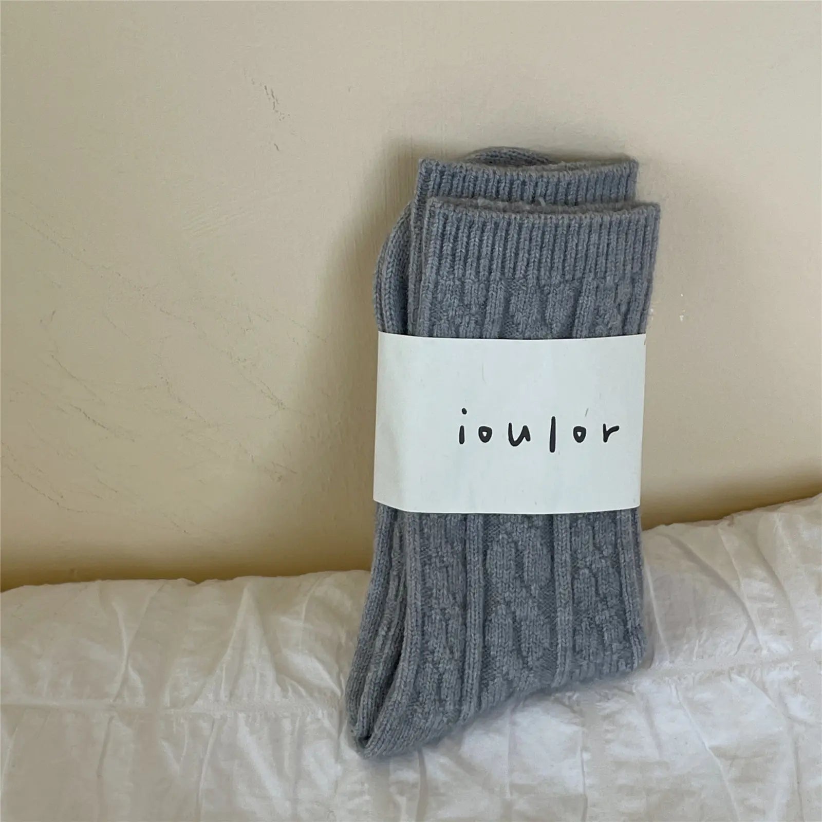 Warm Thick Japanese Solid Color Mid-Tube Socks