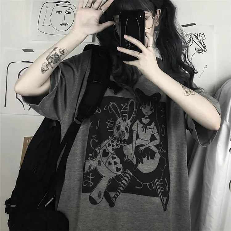 Japanese Retro Cartoon Short Sleeve T-Shirt