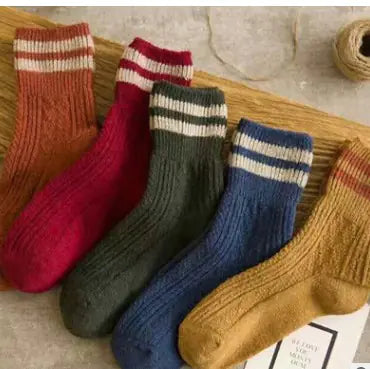 Autumn Winter Thick Cotton Mid-Calf Socks