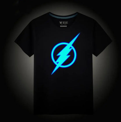 Glow-in-the-Dark Superhero Graphic T-Shirt