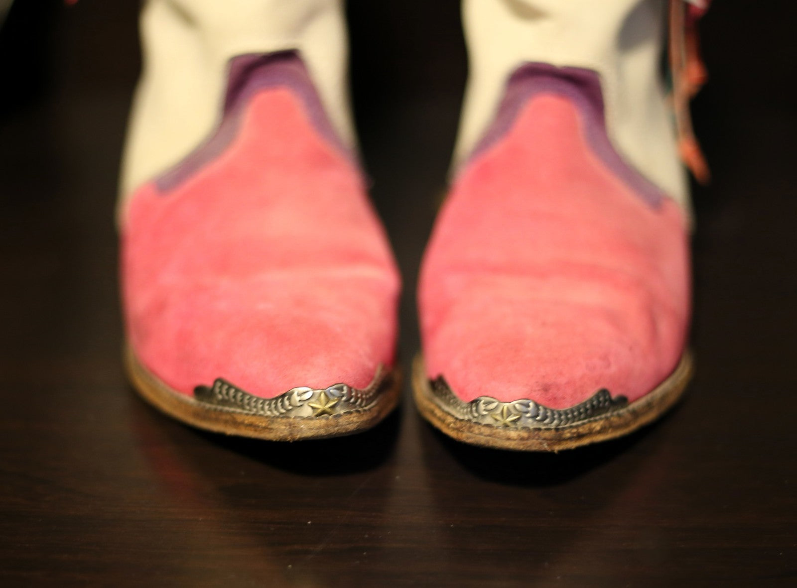 Vintage Zodiac Western Boots Women 6M Leather Cowboy Boots Metal Star Heel