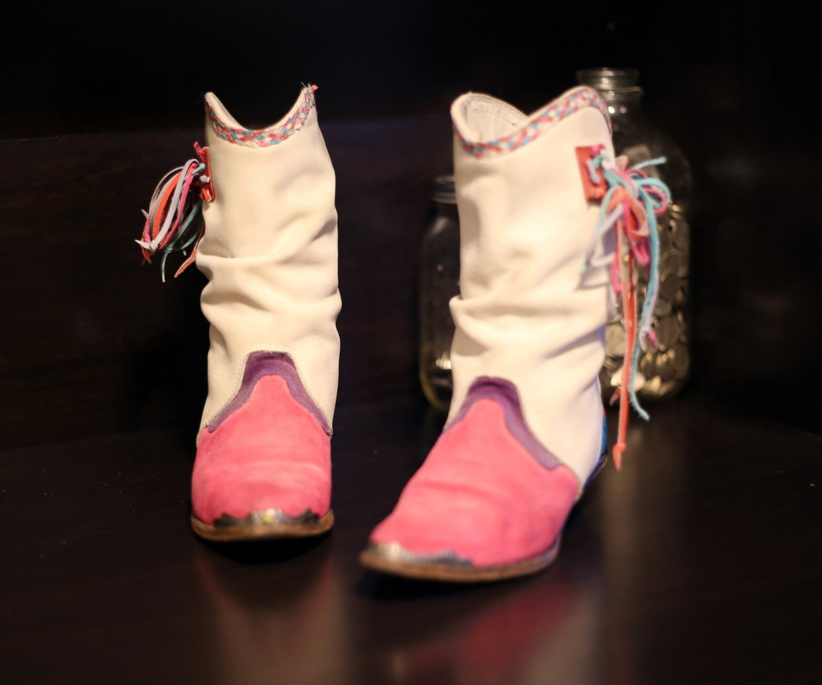 Vintage Zodiac Western Boots Women 6M Leather Cowboy Boots Metal Star Heel