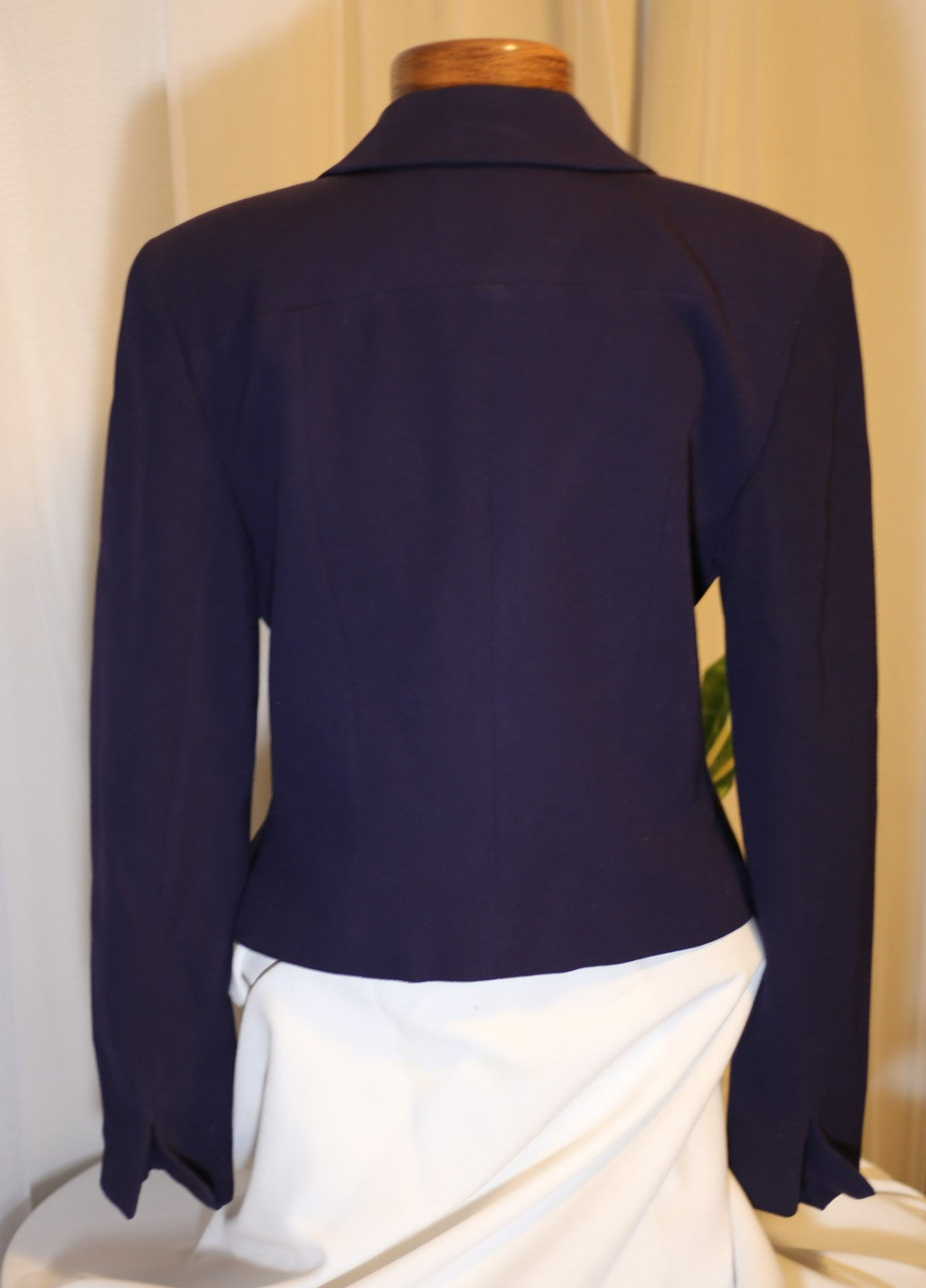 Linda Allard for Ellen Tracy 100% Wool Jacket Vintage Dark Purple Size 2