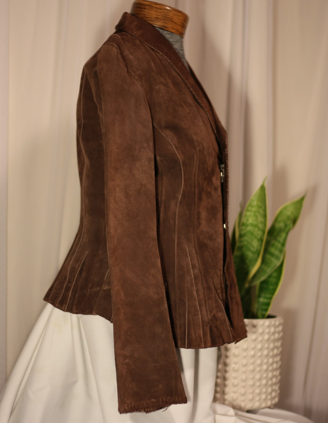 Vintage Newport News Leather Jacket Women’s 4 Brown Cowgirl Western Zipper