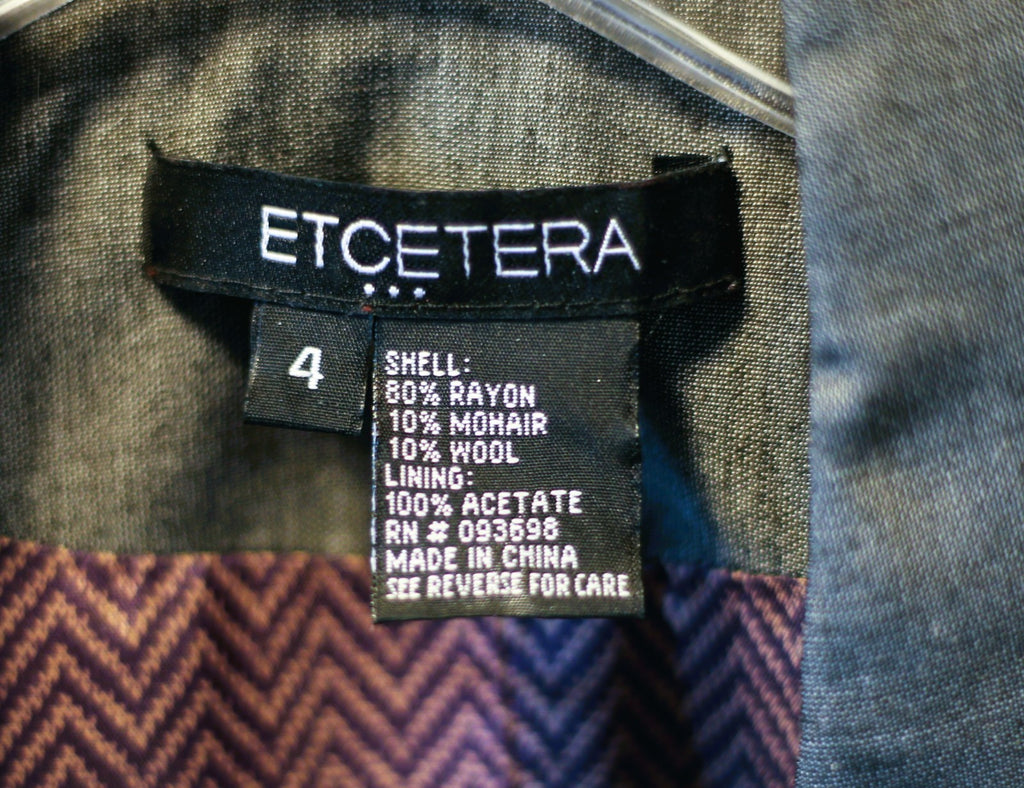 Vintage, ETCETERA Charcoal Gray Jacket Blazer sz 4