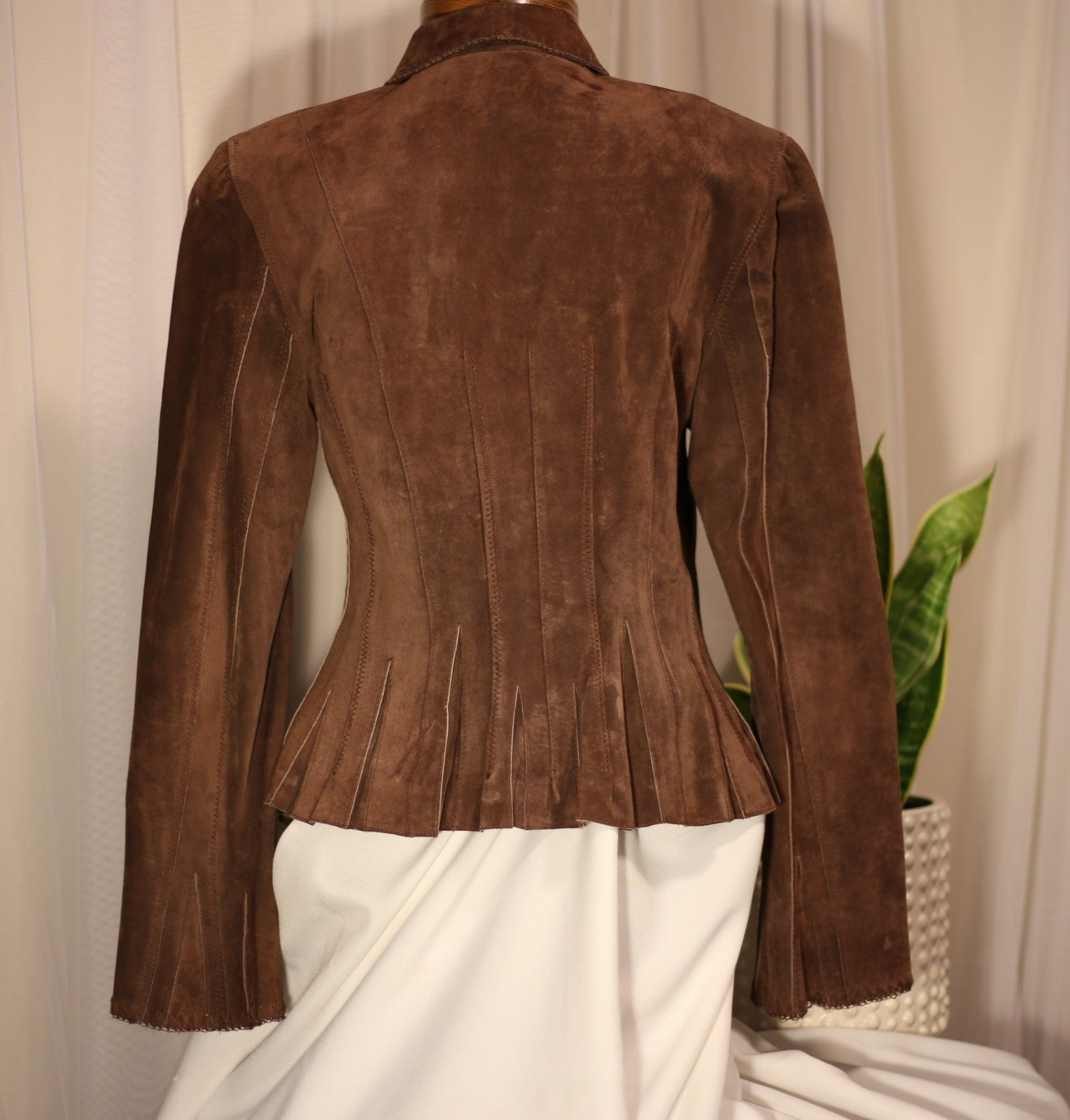 Vintage Newport News Leather Jacket Women’s 4 Brown Cowgirl Western Zipper
