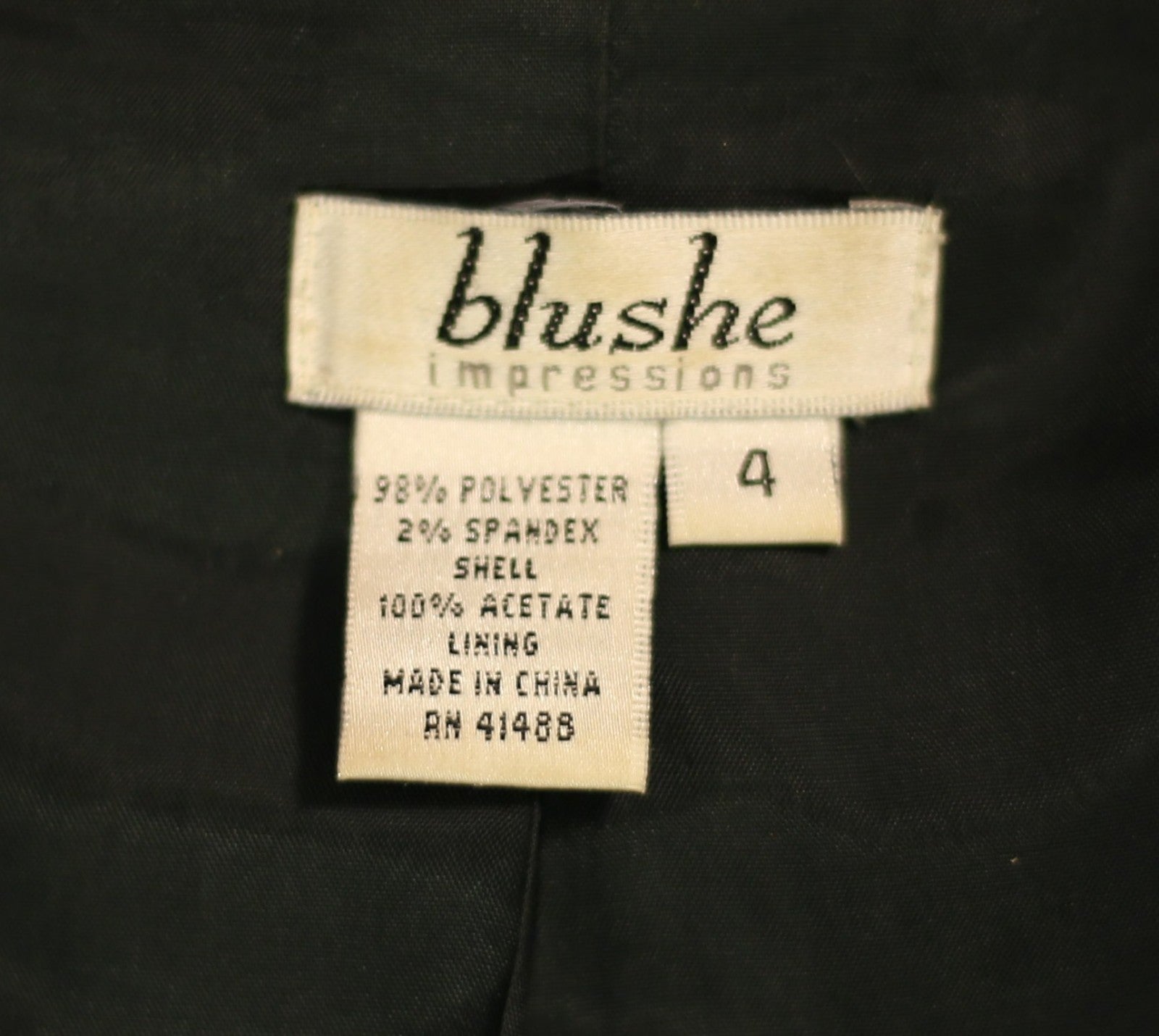 Blushe Impressions Jacket Blazer Woman's size 4