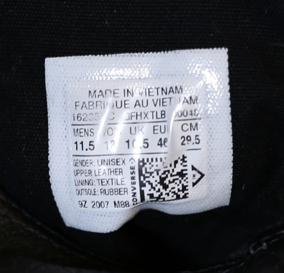 Converse Chuck Taylor Crafted Boot Leather High Men’s Sz 11.5 Black 162355C