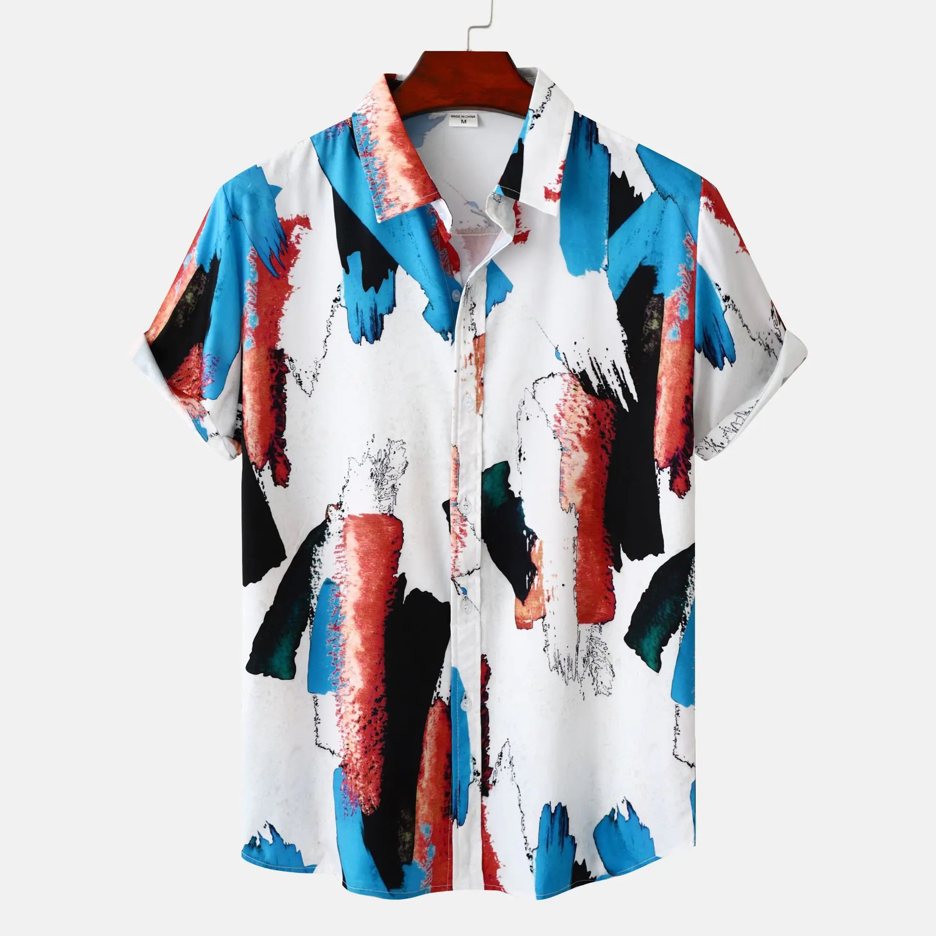 Men's Short Sleeve Casual Button Shirt