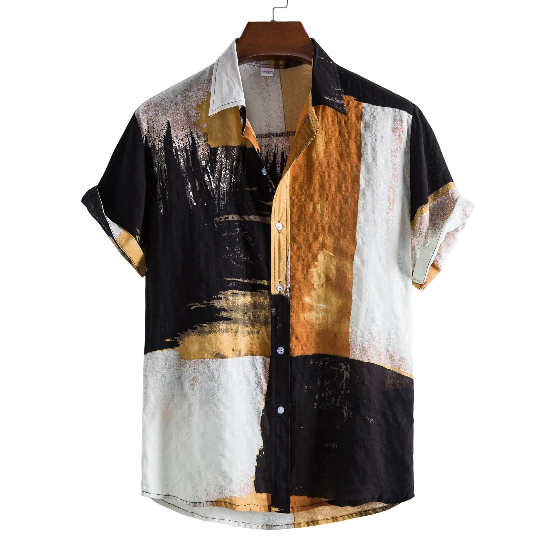Men's Short Sleeve Casual Button Shirt