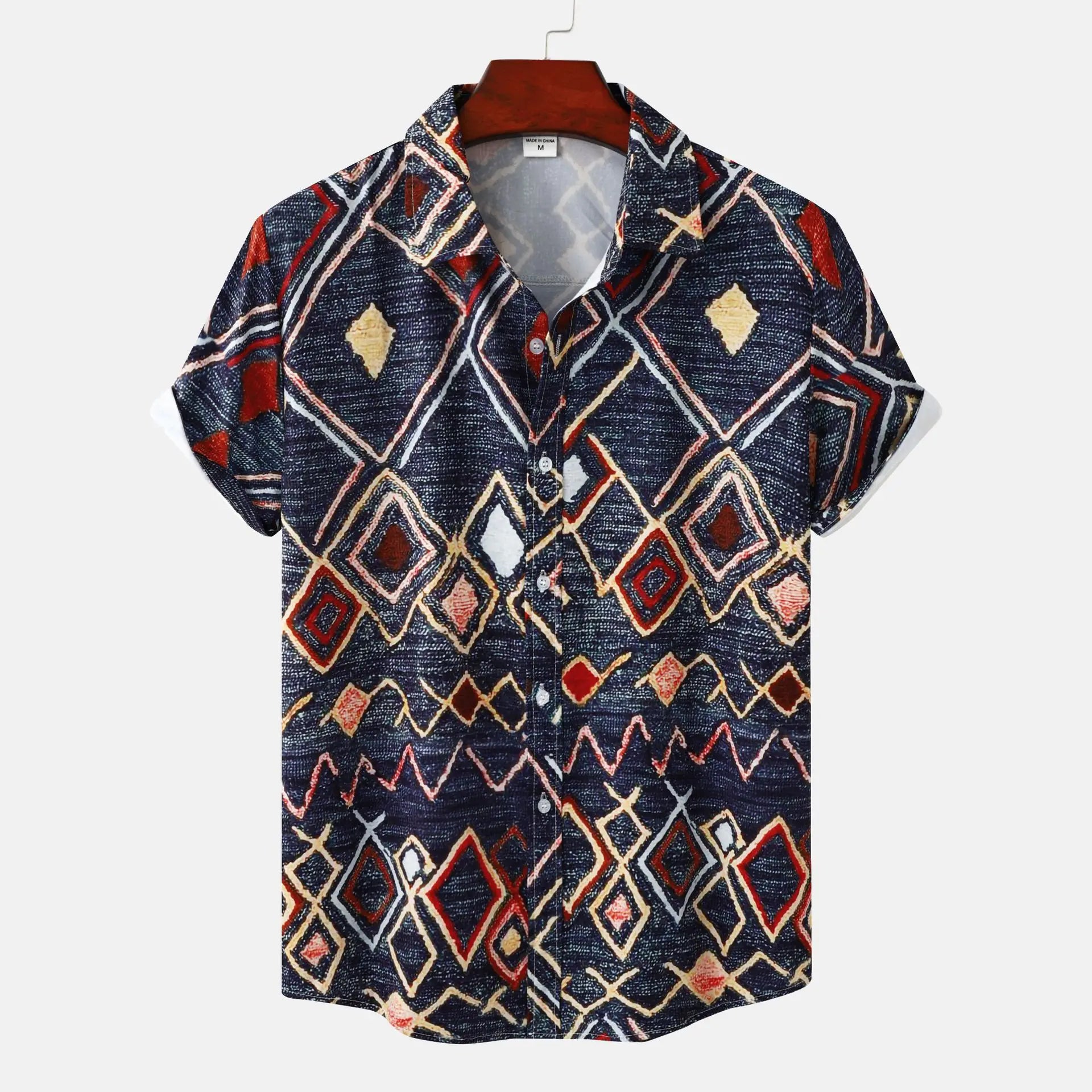 Men's Short Sleeve Casual Button Shirt