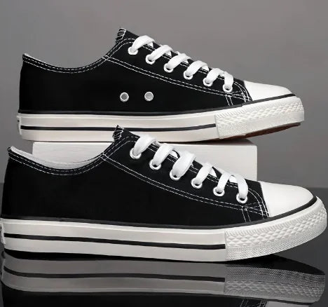 Retro 1970's Style Canvas Sneakers for Casual Wear