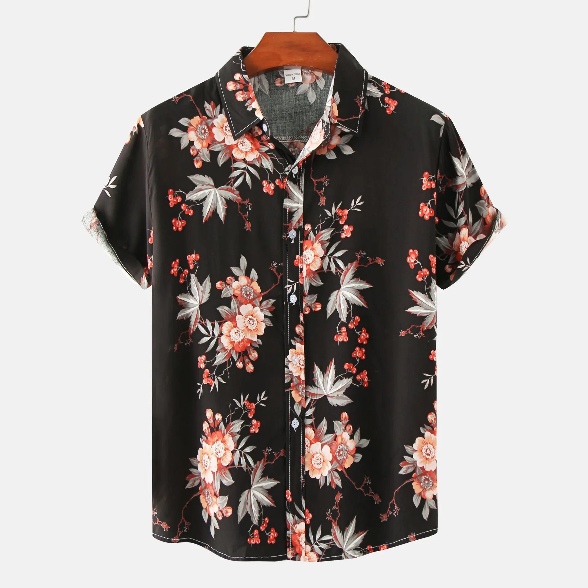 Men's Short Sleeve Casual Button Shirt