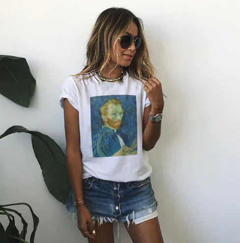 Van Gogh Various Print Loose T-Shirt for Women