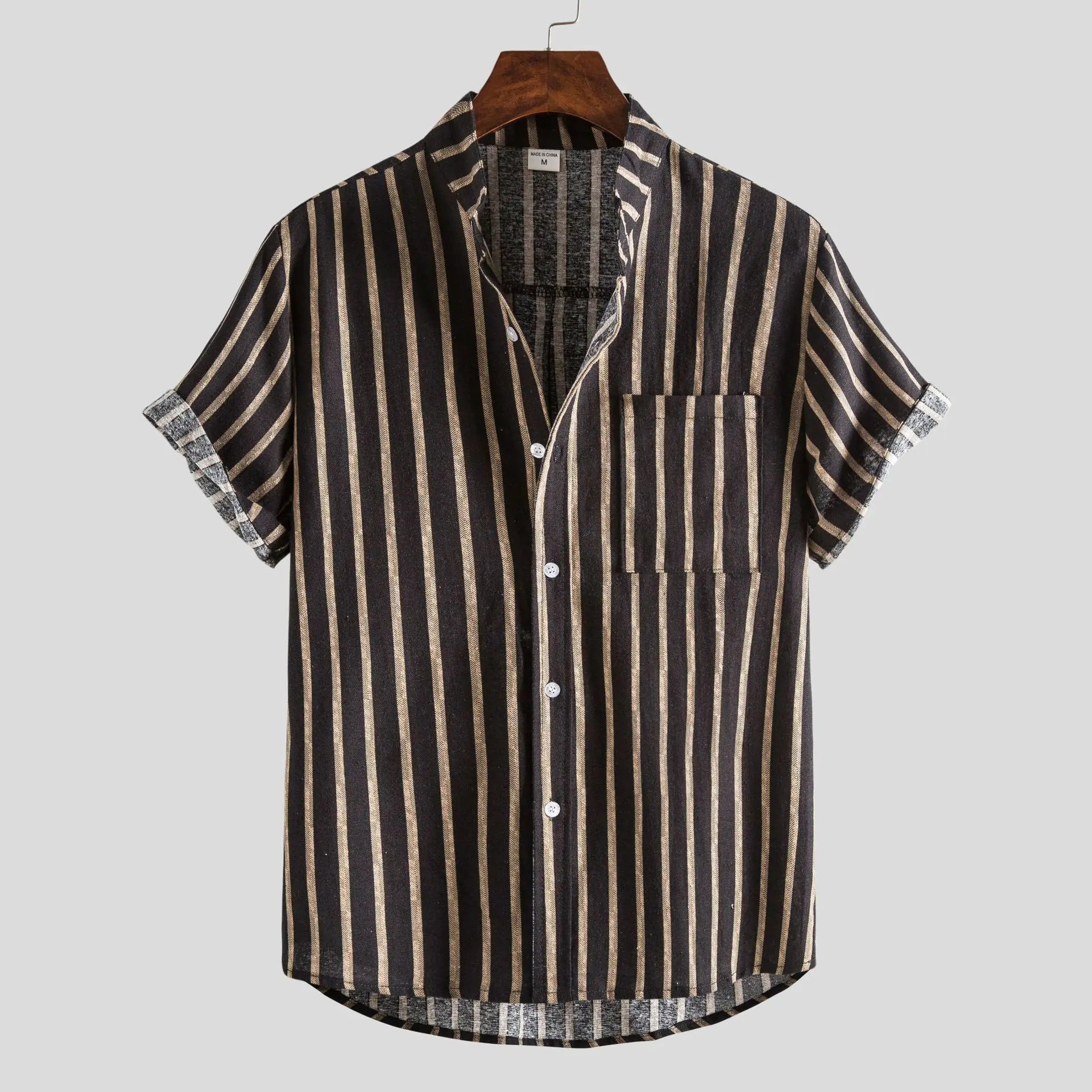 Men's Short Sleeve Casual Button Shirt
