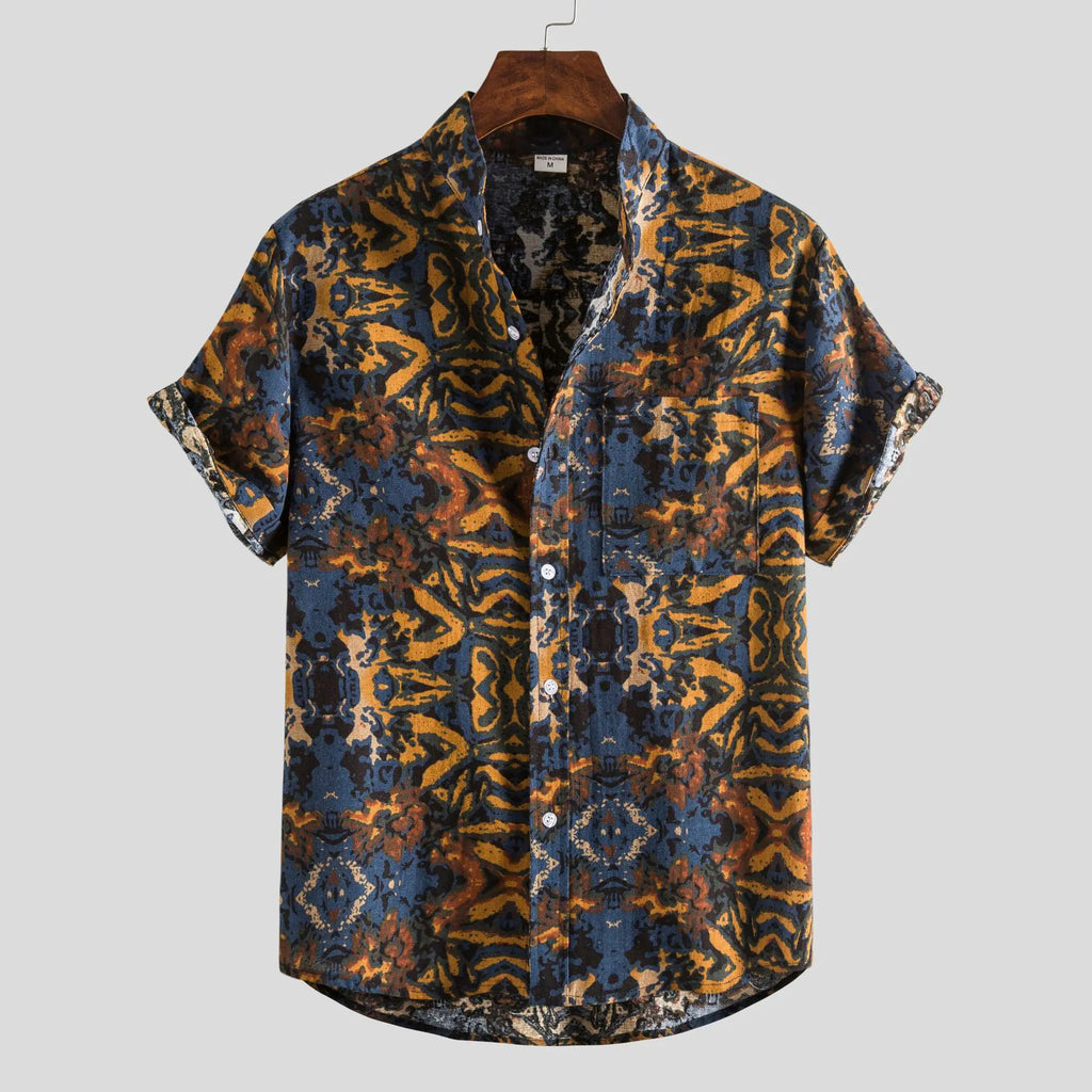 Men's Short Sleeve Casual Button Shirt