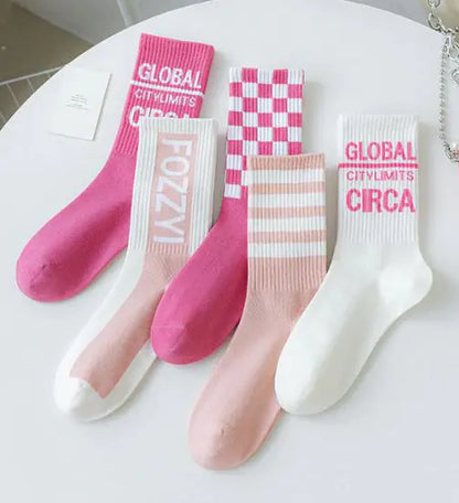 Medium Length Cartoon Jacquard Socks for Women