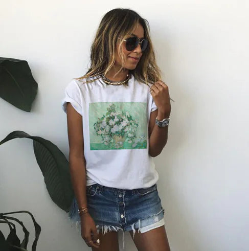 Van Gogh Various Print Loose T-Shirt for Women