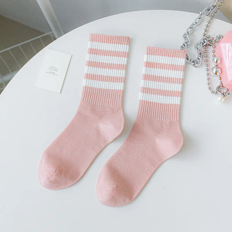 Medium Length Cartoon Jacquard Socks for Women