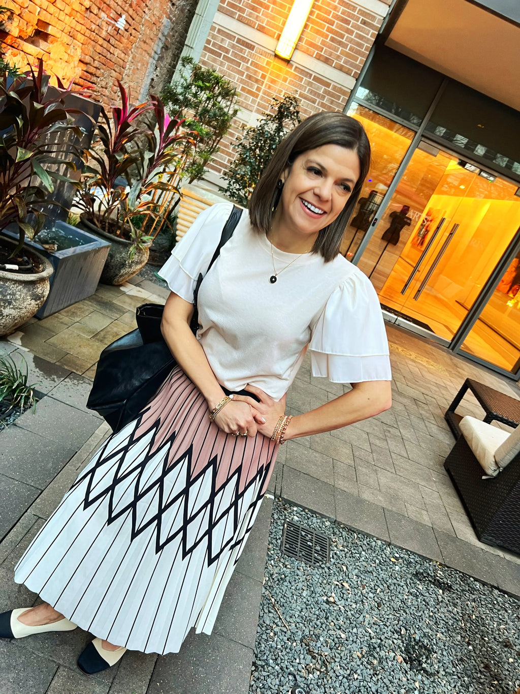 Magnolia Diamond Pleat Skirt