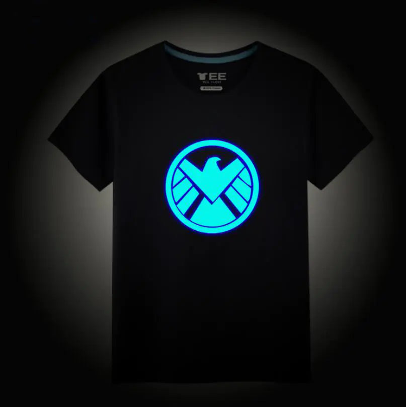 Glow-in-the-Dark Superhero Graphic T-Shirt