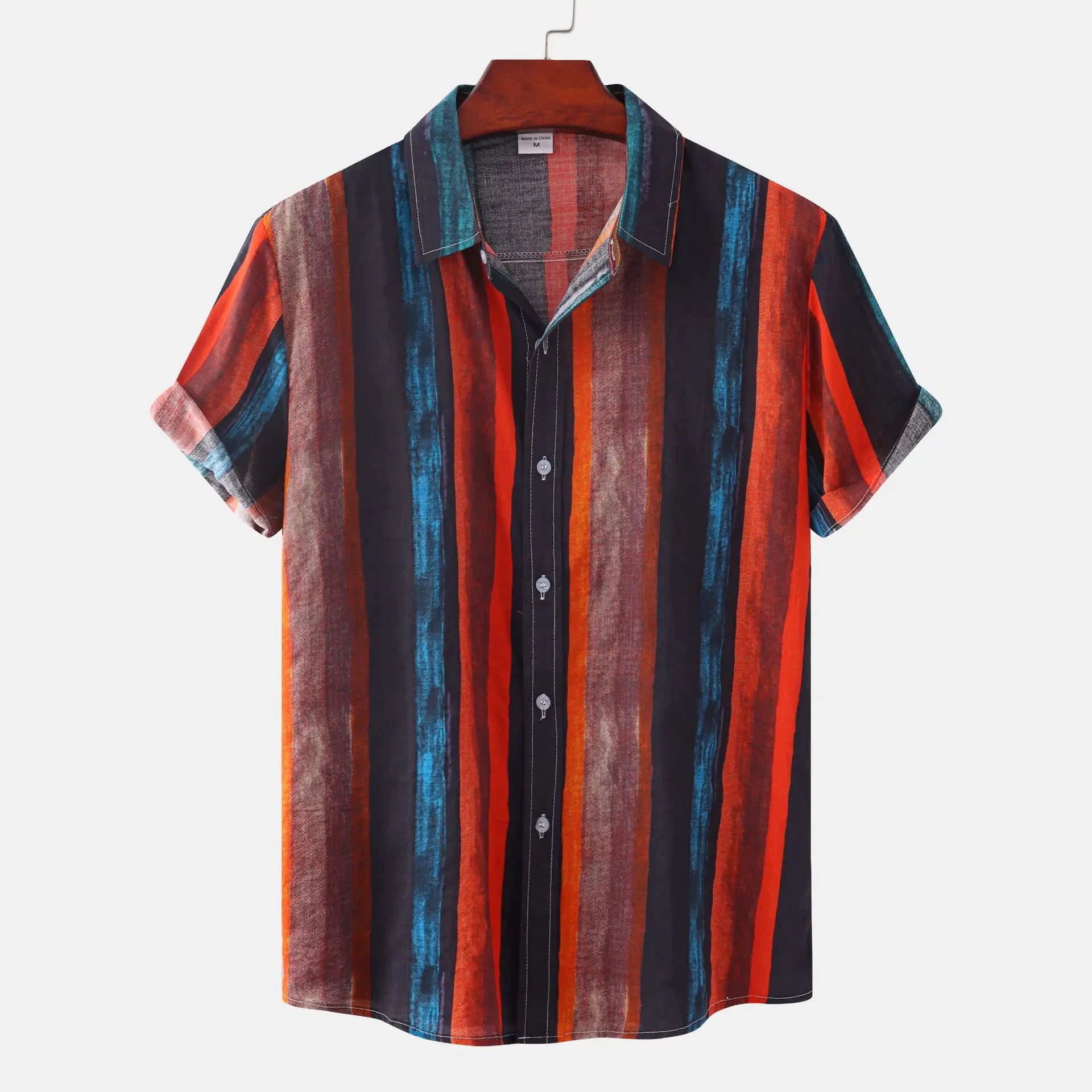 Men's Short Sleeve Casual Button Shirt