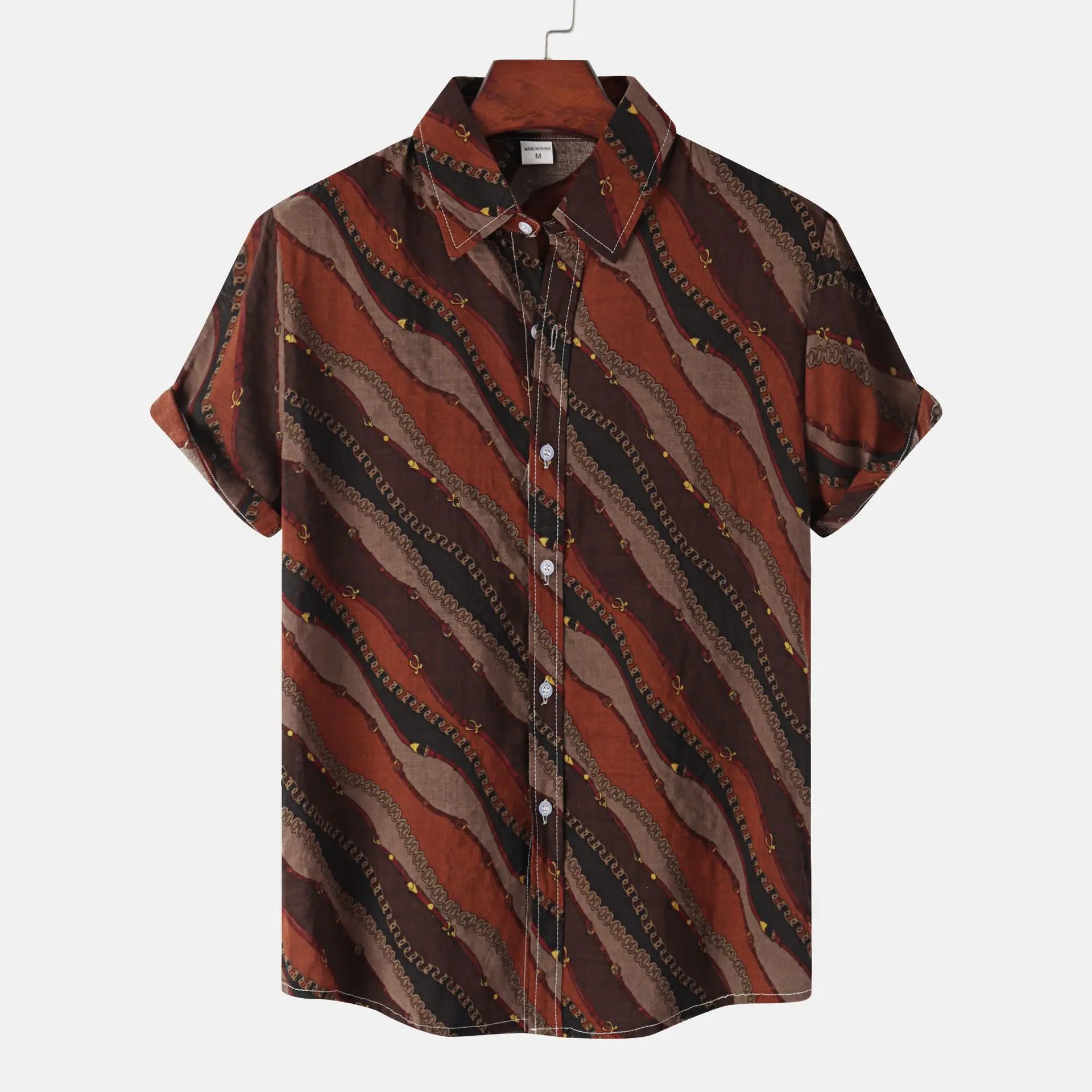 Men's Short Sleeve Casual Button Shirt