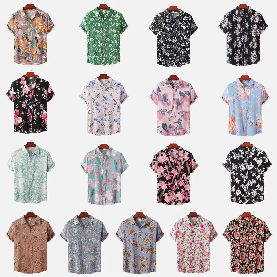 Men's Short Sleeve Casual Button Shirt
