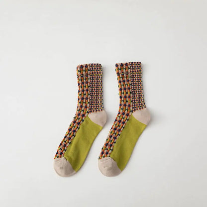 Retro Japanese British Style Cotton Tube Socks