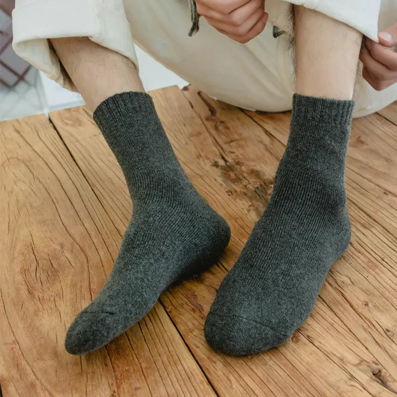 Men's Thick Warm Winter Mid Tube Terry Socks