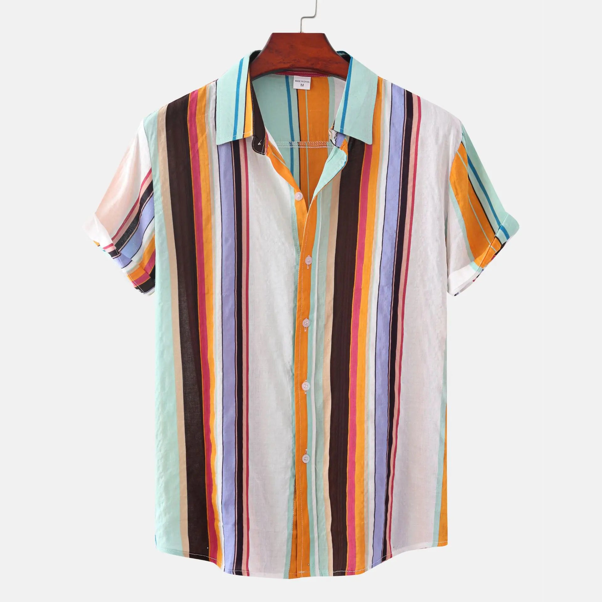 Men's Short Sleeve Casual Button Shirt