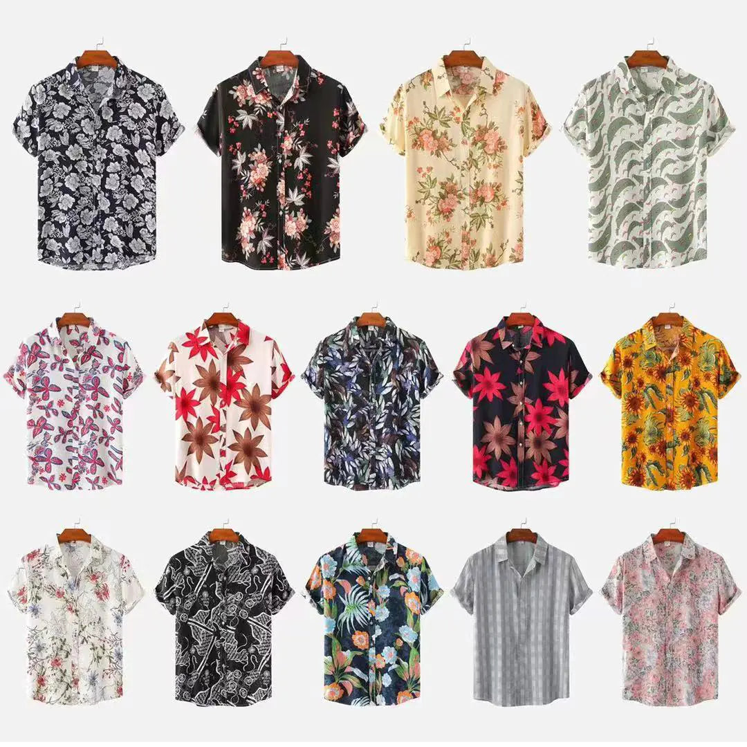 Men's Short Sleeve Casual Button Shirt