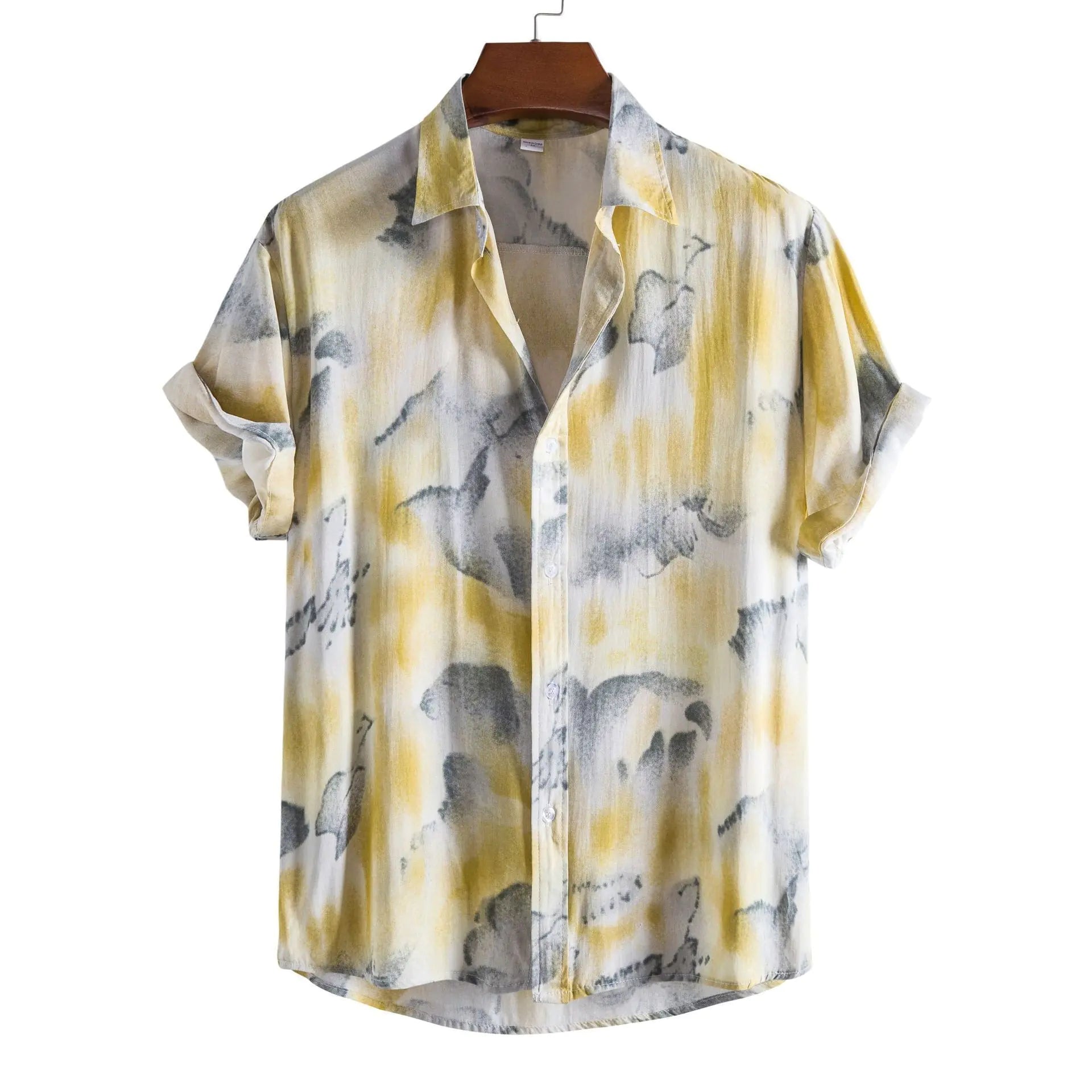 Men's Short Sleeve Casual Button Shirt