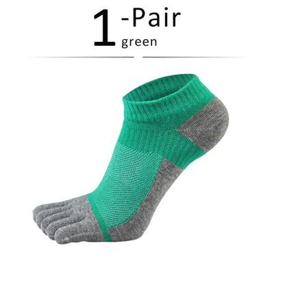 Men's Cotton Five-Finger Sports Socks - Breathable Comfort