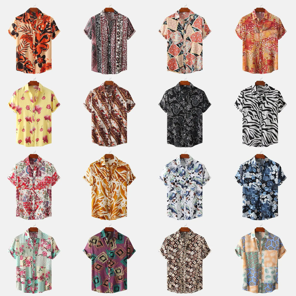 Men's Short Sleeve Casual Button Shirt