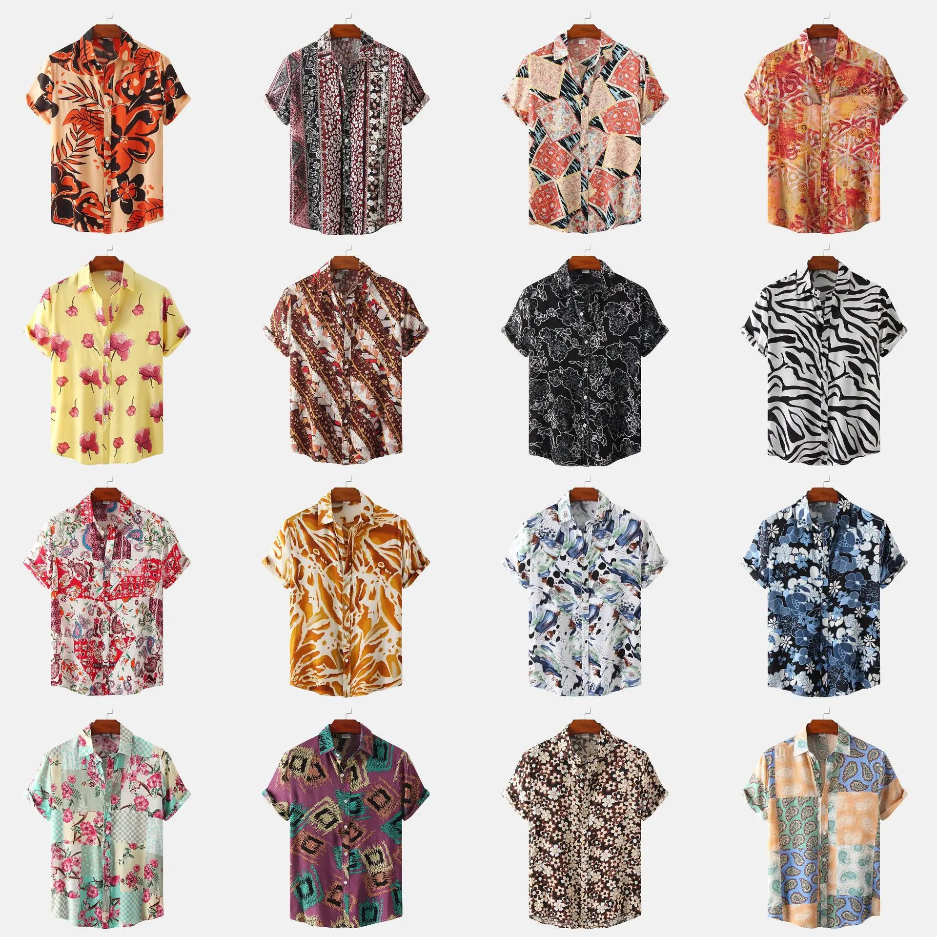 Men's Short Sleeve Casual Button Shirt