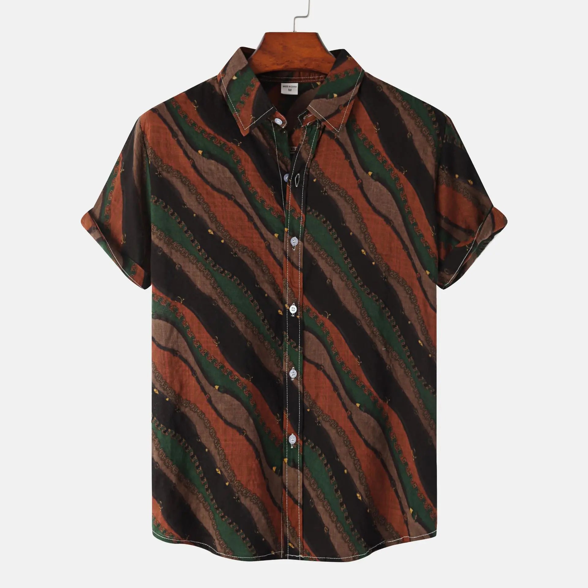Men's Short Sleeve Casual Button Shirt