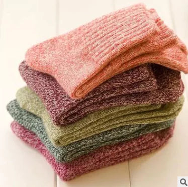 Thick Warm Rabbit Hair Socks - Cute Japanese Mid-Calf