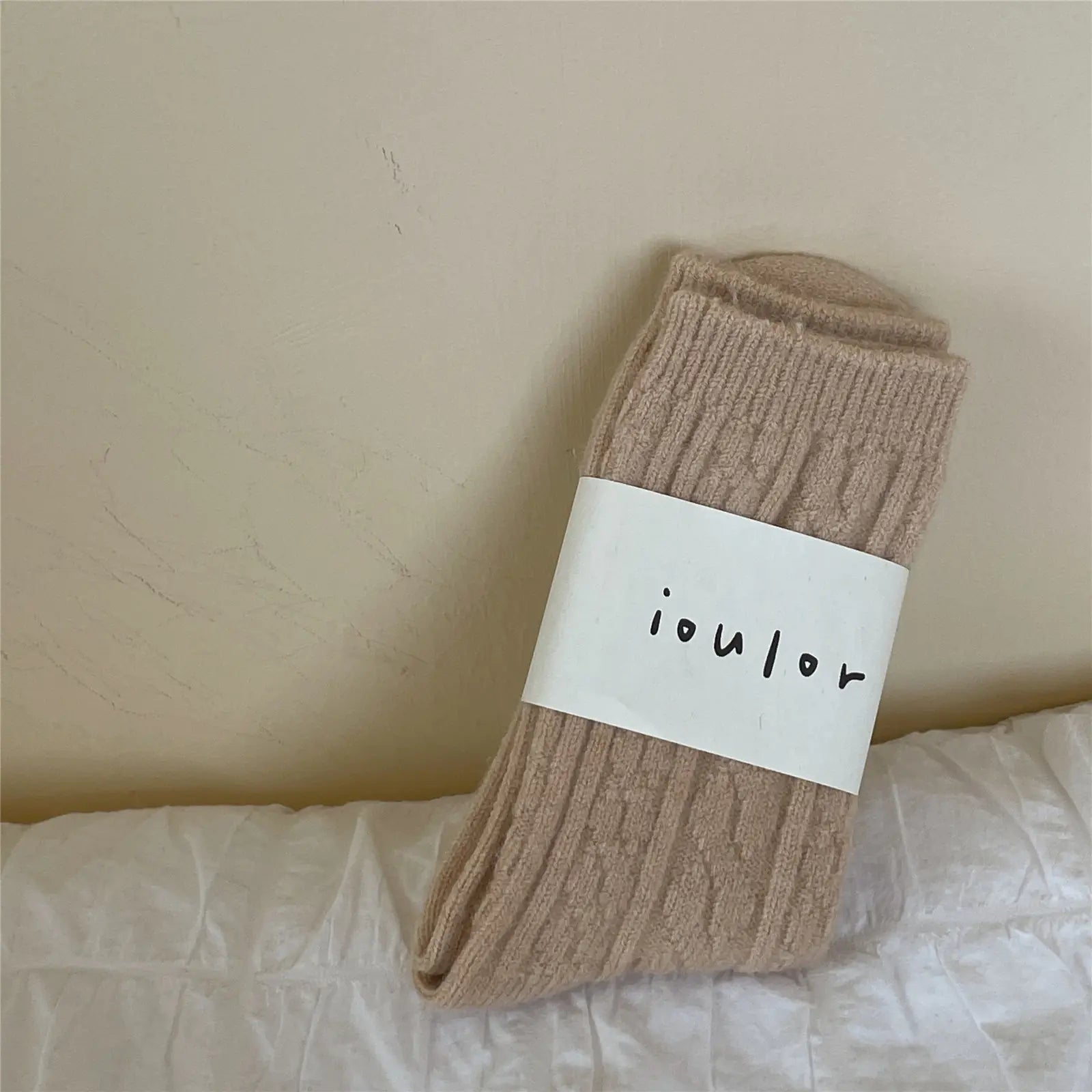 Warm Thick Japanese Solid Color Mid-Tube Socks