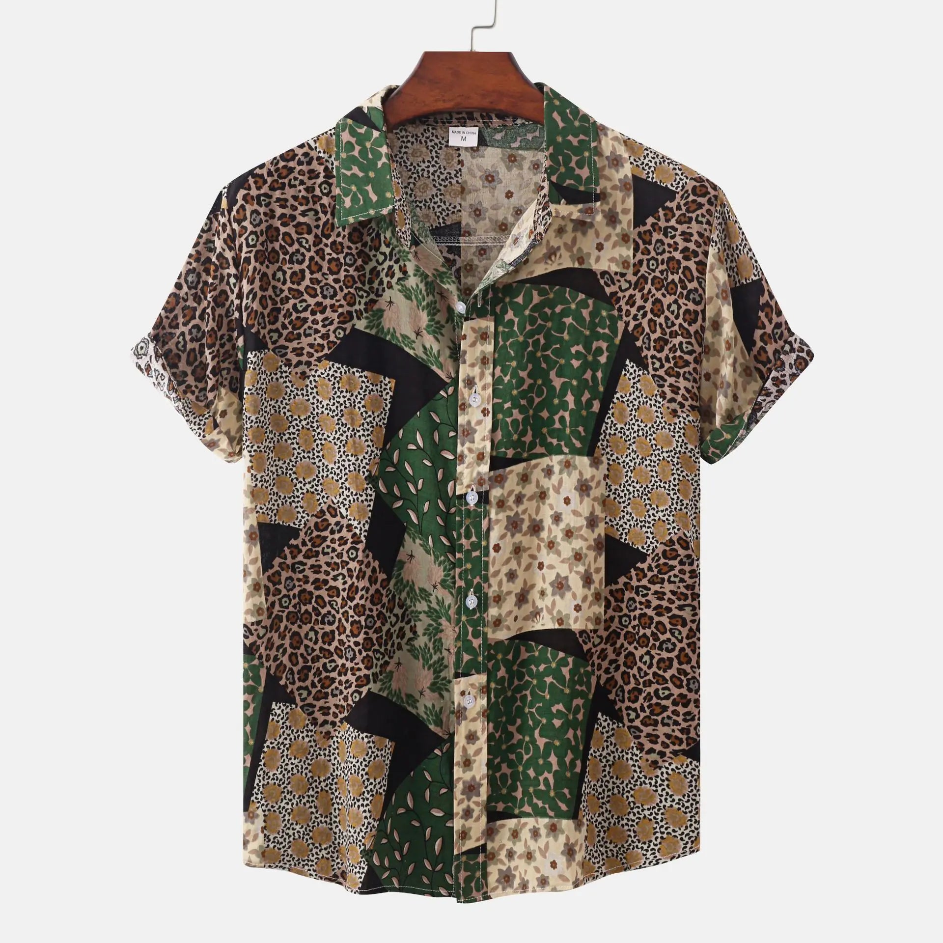 Men's Short Sleeve Casual Button Shirt