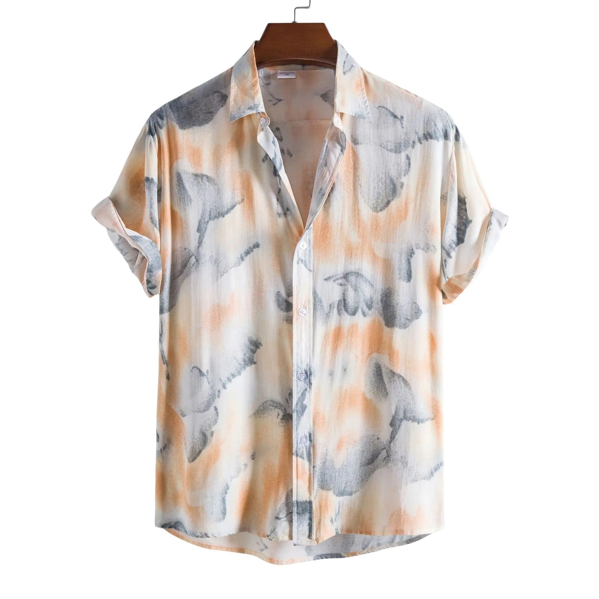 Men's Short Sleeve Casual Button Shirt