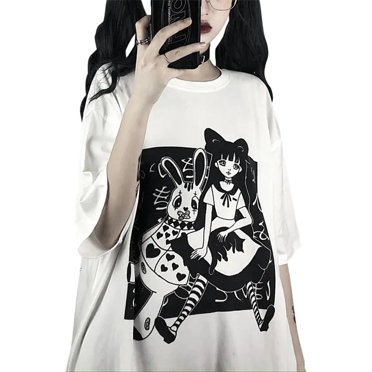 Japanese Retro Cartoon Short Sleeve T-Shirt