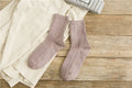 Japanese Retro Solid Color Mid-tube Cotton Socks for Women
