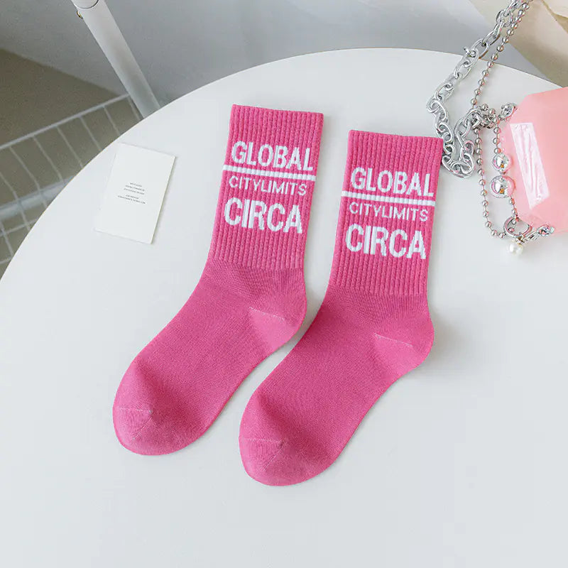 Medium Length Cartoon Jacquard Socks for Women