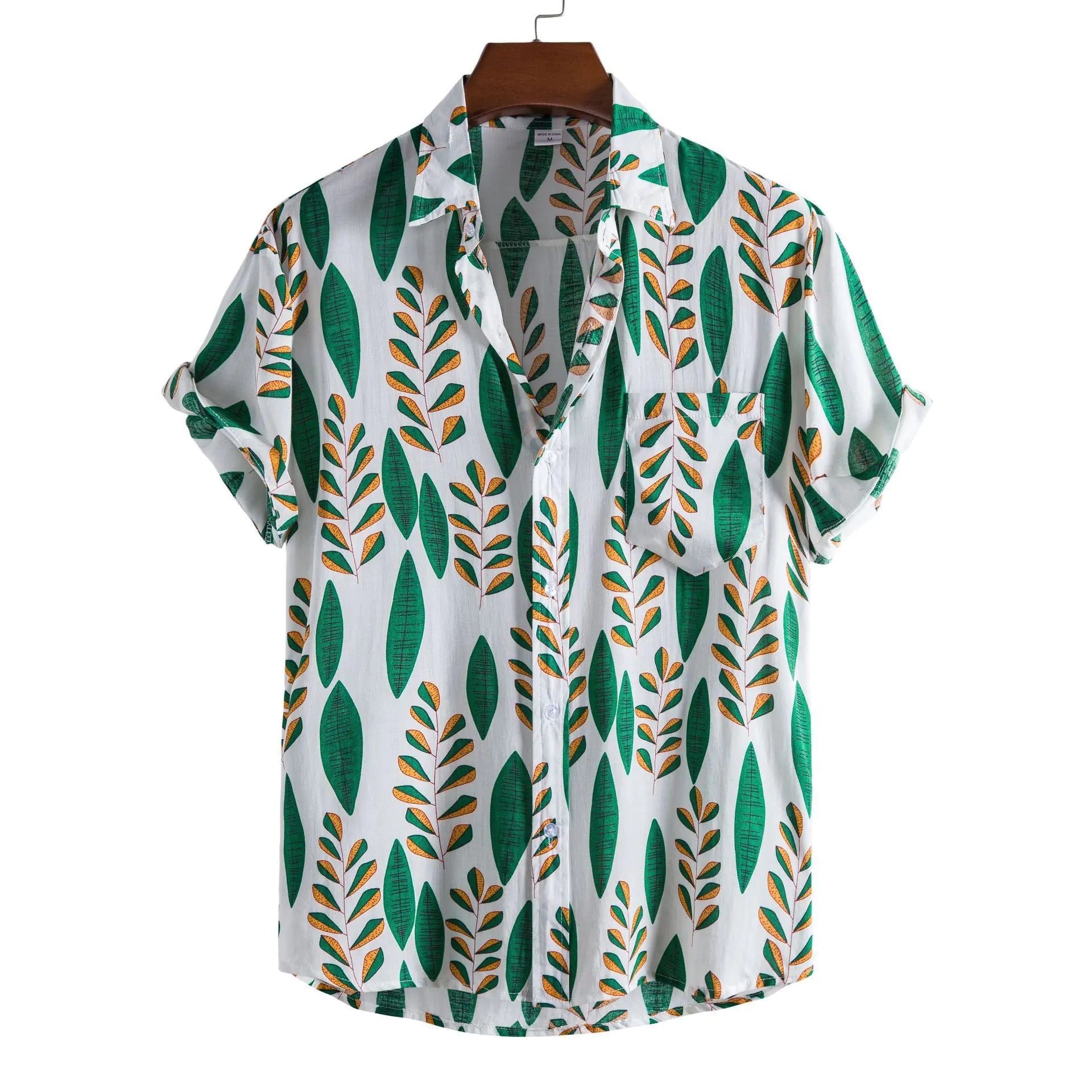 Men's Short Sleeve Casual Button Shirt