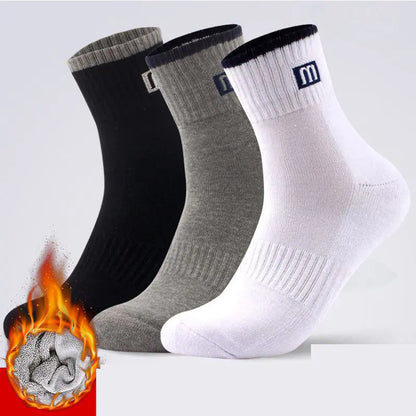 Men's Mid-calf Cotton Socks - Quick-drying & Absorbent