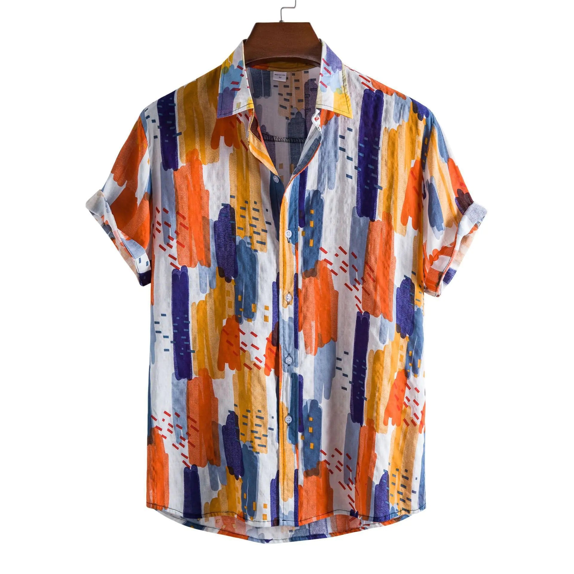 Men's Short Sleeve Casual Button Shirt