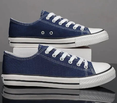 Retro 1970's Style Canvas Sneakers for Casual Wear